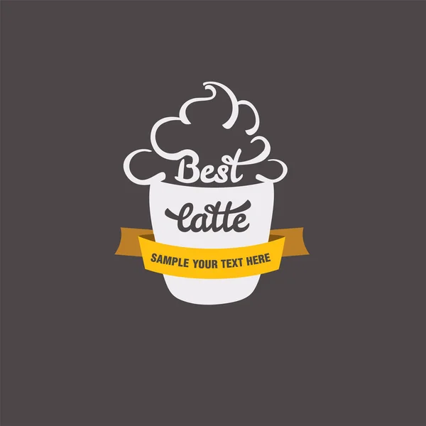 Den bästa latte badge — Stock vektor