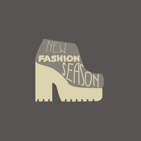Símbolo de sapato -nova temporada de moda Ilustração De Stock