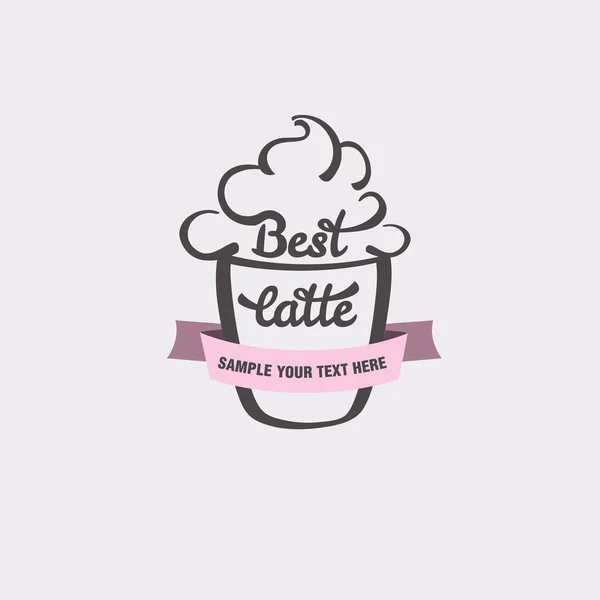 O melhor crachá de latte Ilustrações De Stock Royalty-Free