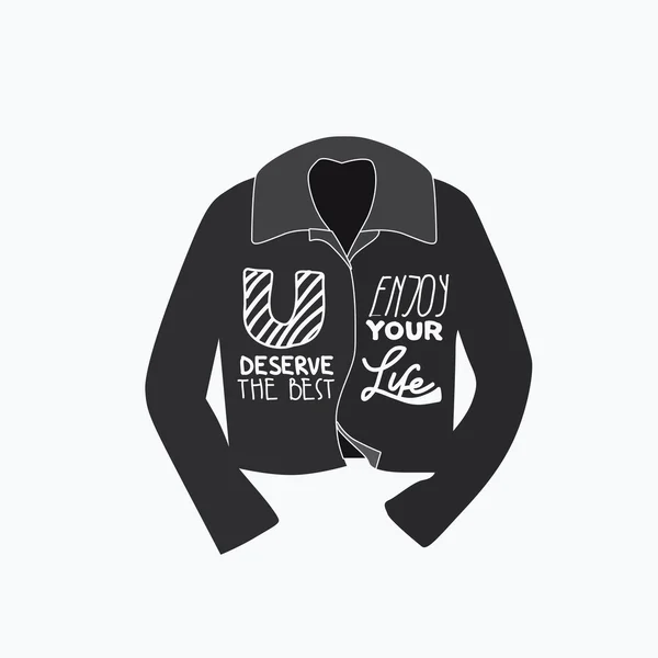 Chaqueta de cuero Vintage — Vector de stock