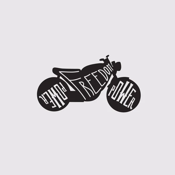 Moto vintage avec type — Image vectorielle