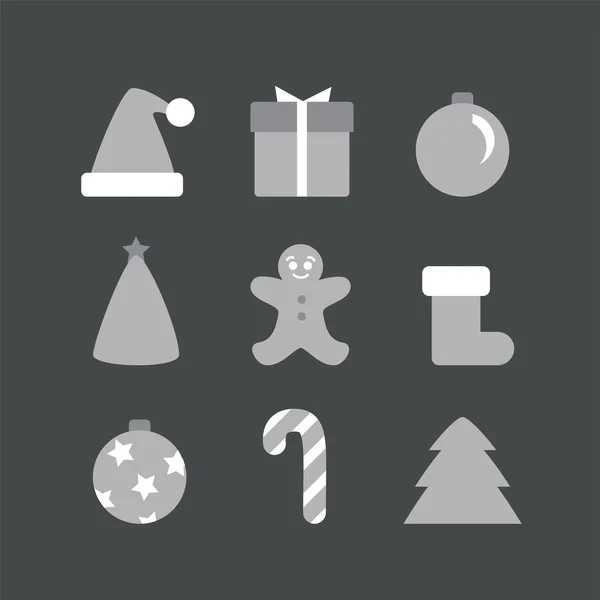 Flat design elements for Christmas — Stock Vector