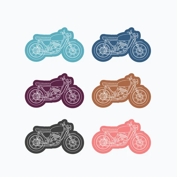 Vintage Motorcycles isolated — Stock Vector