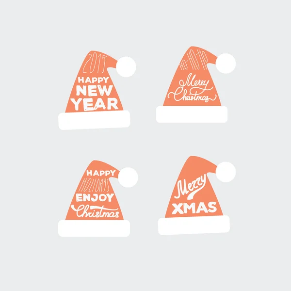 Sombreros de Papá Noel Gráficos Vectoriales