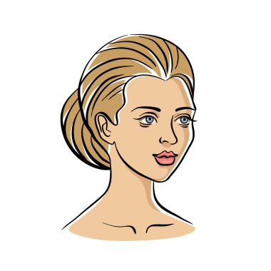 Kanser - astrolojik sembolü, burç, Astroloji kadın portre oturum.