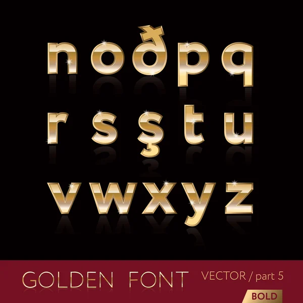 Elegant golden font (part 5) — Stock Vector