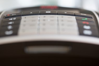 bir telsiz telefon düğmesini