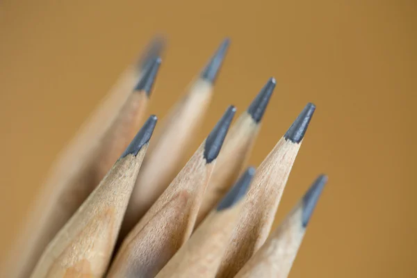 Lead pencils in metal pot — Stock Photo, Image