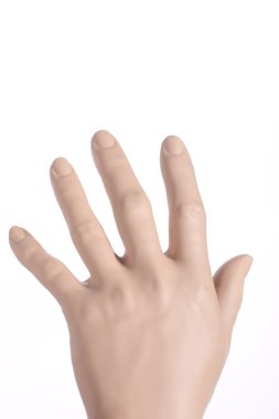 Eller yukarı, plastik manken bebeği elleri