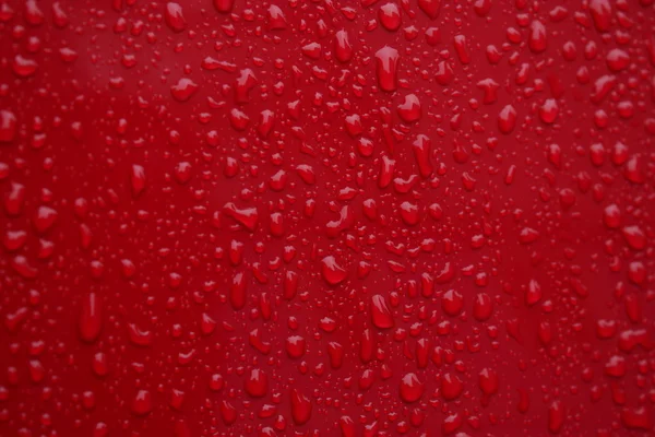 Kırmızı arkaplanda su damlaları