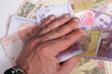 Suçlu. Kelepçe ve para. Bozulması