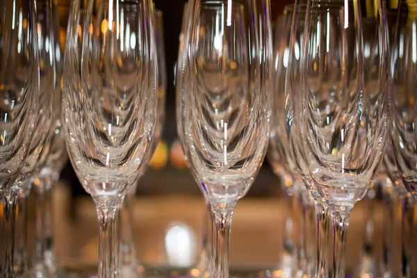 Wine glasses on a table — Stock Photo, Image