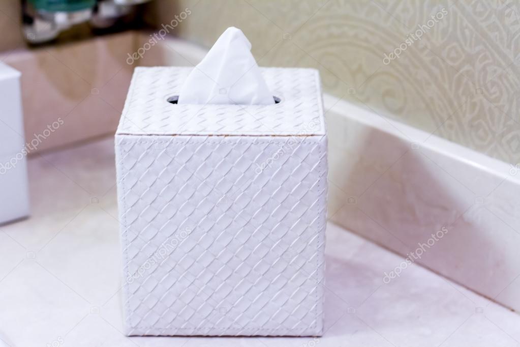 White box with napkins