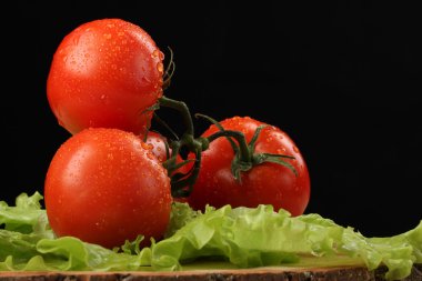 Çiftlik taze organik domates yukarıdan