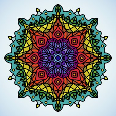 Mandala. yuvarlak süsleme desen.