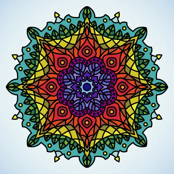 Mandala. Patrón de ornamento redondo . — Vector de stock