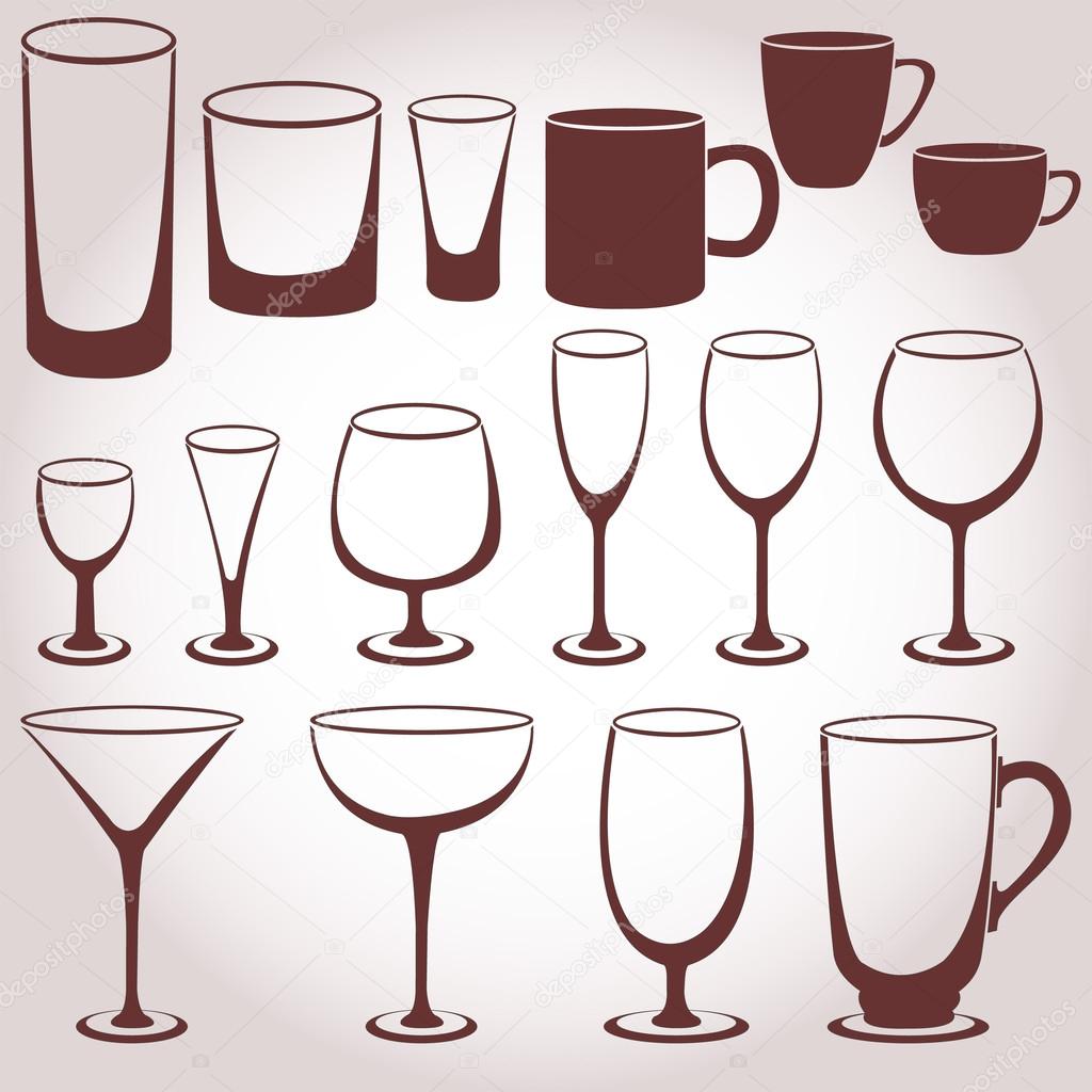 Set of glassware