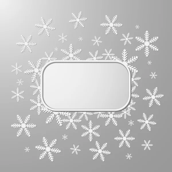 Design abstrait avec flocons de neige — Image vectorielle