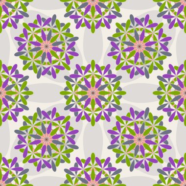 Dikişsiz soyut çiçek desenli