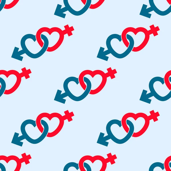 Vektör sorunsuz erkek ve dişi cinsiyet simgeleri arka plan