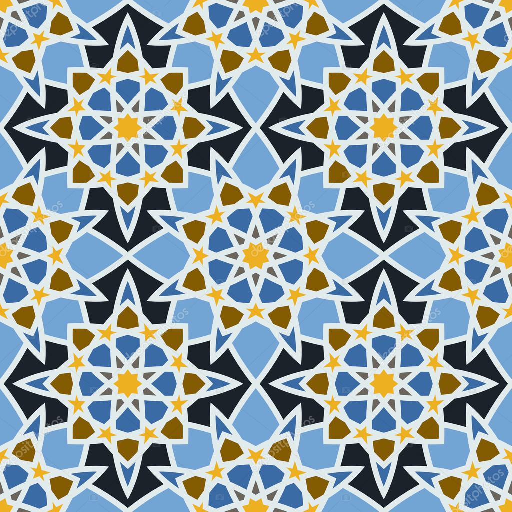 Fashion ornamental seamless pattern in arabesque style.