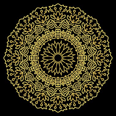 Mandala. yuvarlak süsleme desen. 