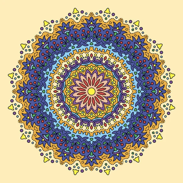 Mandala. Patrón de ornamento redondo . — Vector de stock