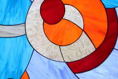 Stained glass window detail clipart