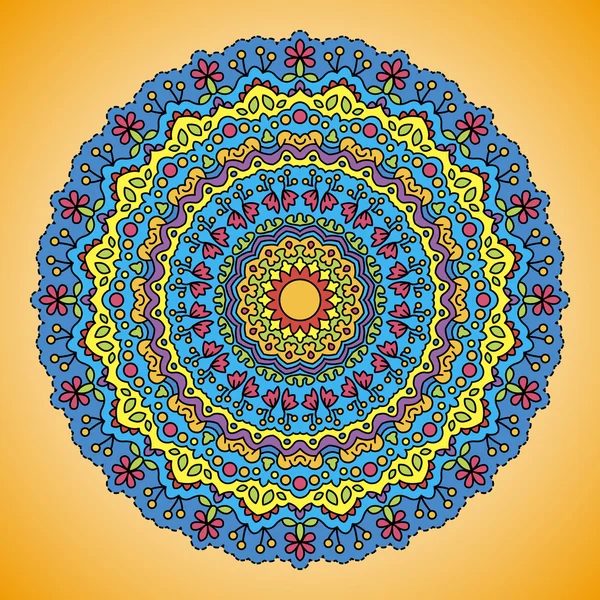 Mandala. Patrón de ornamento redondo . — Vector de stock