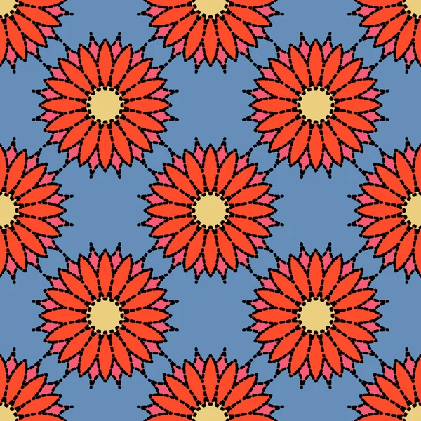 Patrón floral sin costura — Archivo Imágenes Vectoriales