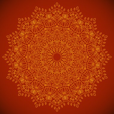 Mandala. yuvarlak süsleme desen. 