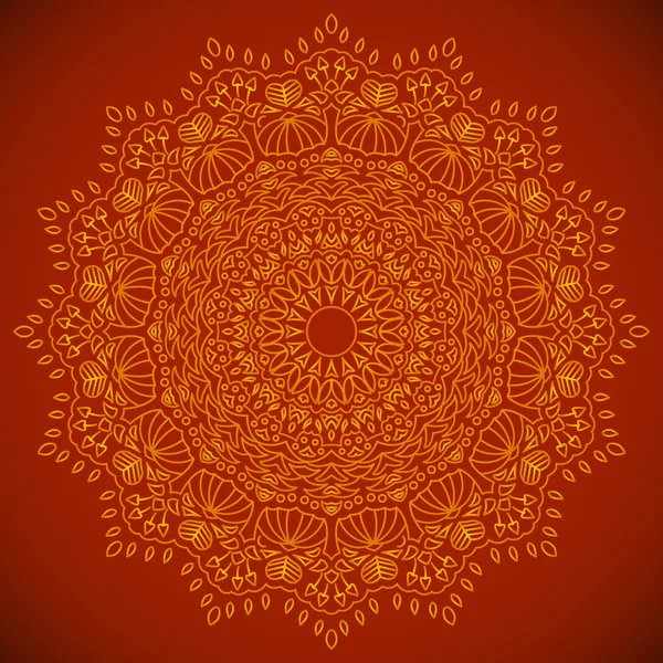 Mandala. Patrón de ornamento redondo . — Vector de stock