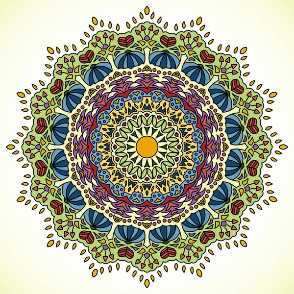 Mandala. Patrón de ornamento redondo . — Vector de stock