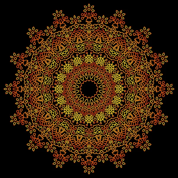 Mandala. Patrón de ornamento redondo . — Vector de stock
