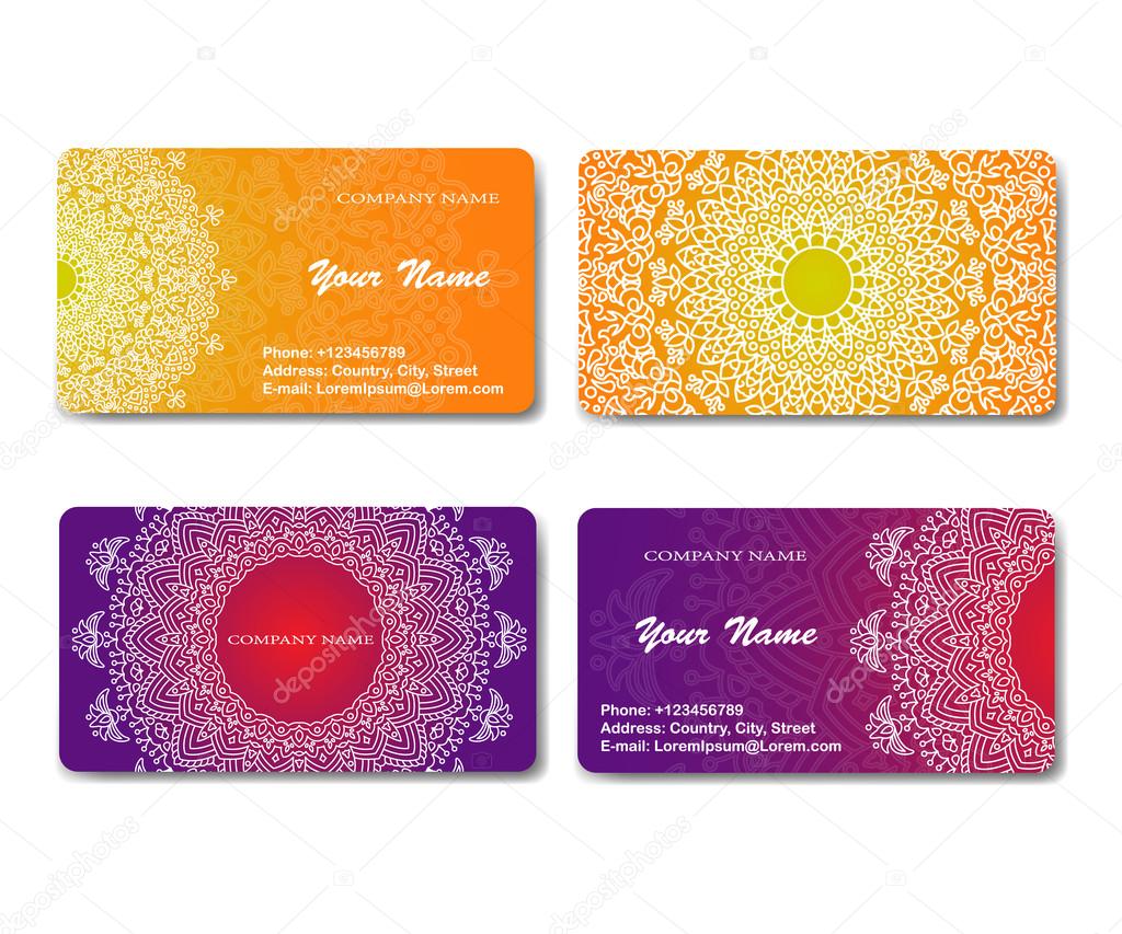 Collection Business card or invitation. 