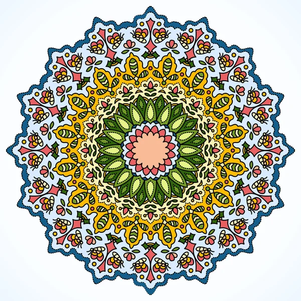 Mandala. Patrón de ornamento redondo . — Vector de stock