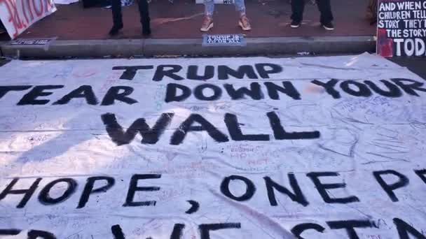 Washington Usa 2020 Dav Shromáždil Black Lives Matter Plaza Poblíž — Stock video