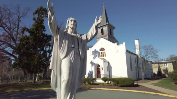 Роквілл Штат Меріленд Сша 2020 Католицький Церковний Комплекс Святої Марії — стокове відео