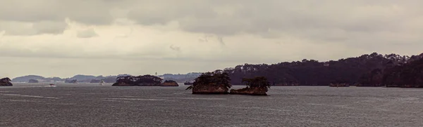 Vista Panorámica Bahía Matsushima Con Islas Costeras Únicas Del Archipiélago —  Fotos de Stock