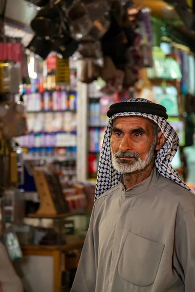 Damascus Syria 2010 Elderly Arab Man Wearing Ethnic Palestinian Costume — Stock Photo, Image