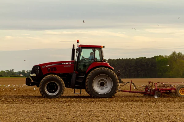 Chestertown Usa 2021 Seis Ruedas Rojas Tractor Modelo Case Magnum —  Fotos de Stock