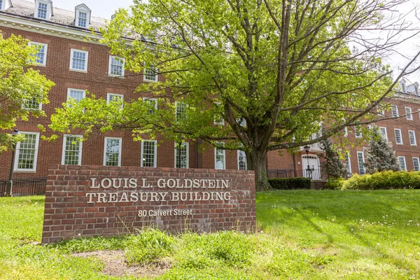 Goldstein Byggnaden Statskassan Annapolis Uppkallad Efter Senpolitikern Louis Goldstein Som — Stockfoto