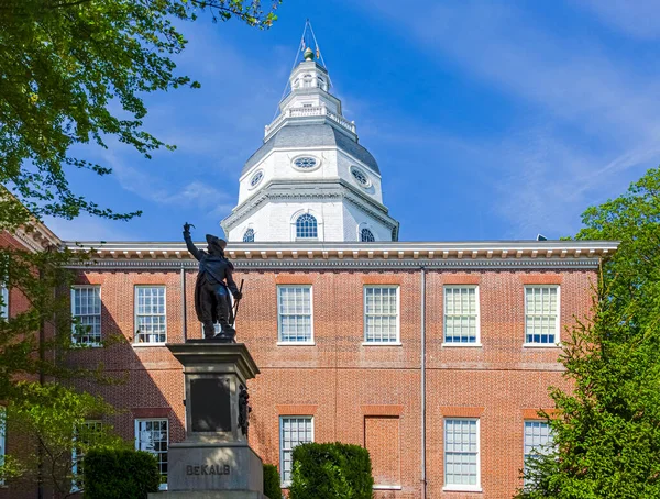 Annapolis Usa 2021 Bâtiment Historique Maryland State House Contre Ciel — Photo