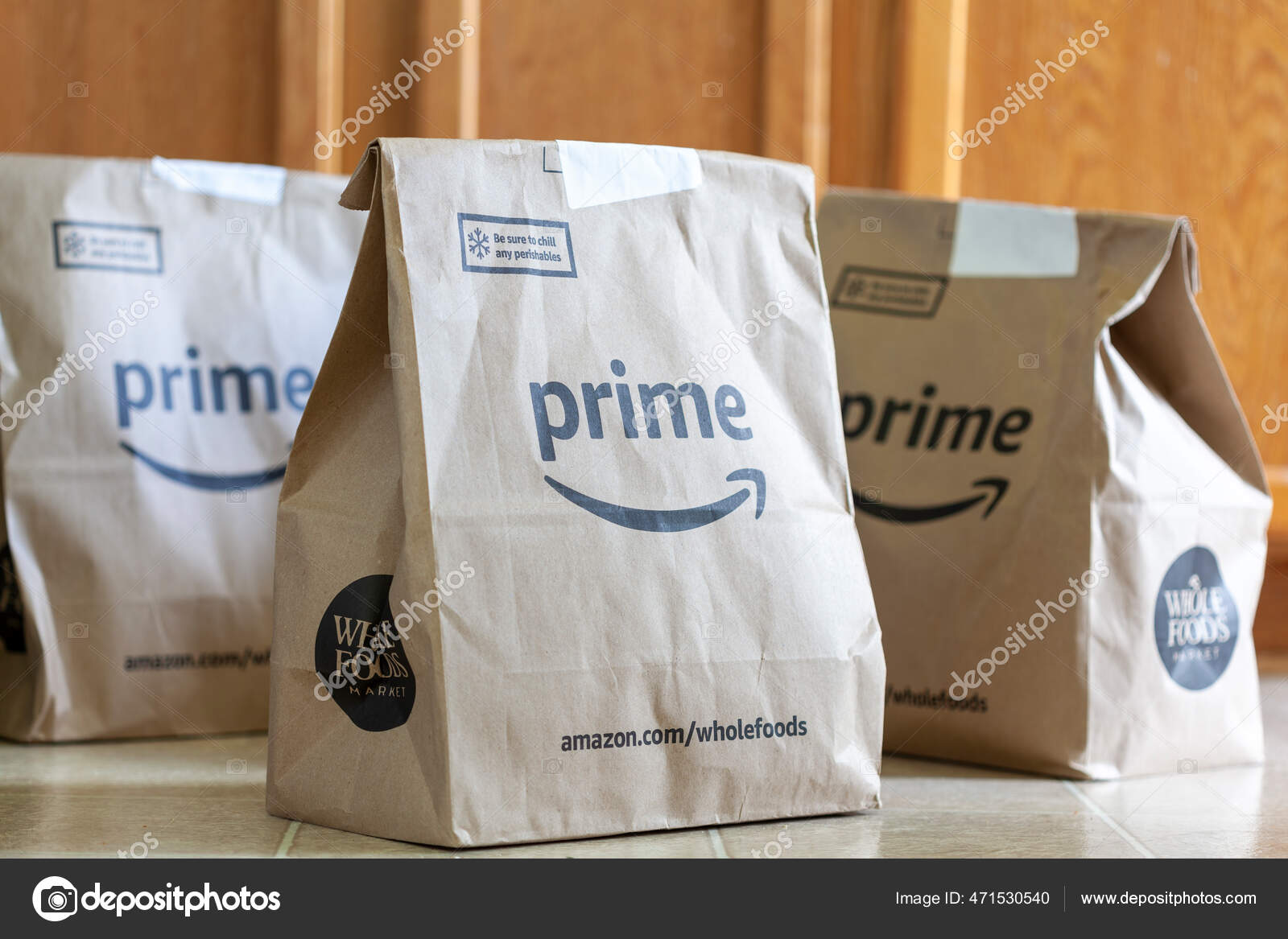 Clarksburg Usa 2021 Three Recycled Paper Grocery Bags  Prime