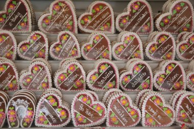 colorful hearts from gingerbread  clipart