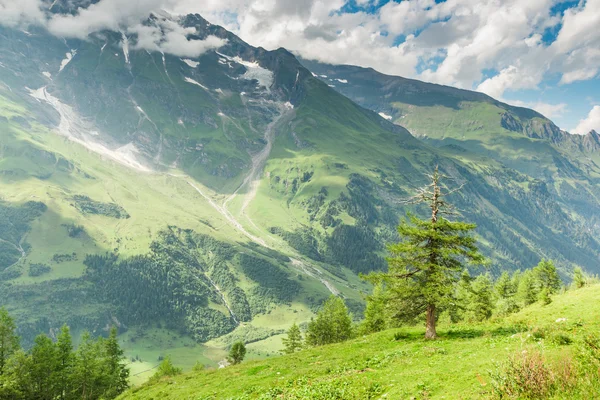 Uitzicht vanaf de Großglockner Hochalpenstraße op bergen — Stockfoto