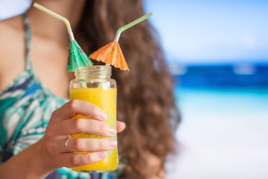 kız içki taze sabah smoothies