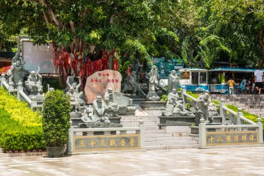 Nanshan, Çin - 10.09.2016: Park Nanshan Çin heykeller