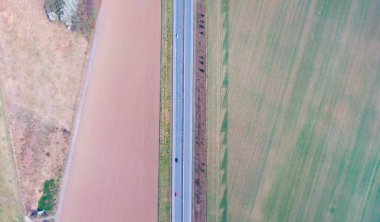 Kırsal, Çek Cumhuriyeti ve Avrupa 'daki otoyolun en üst görüntüsü
