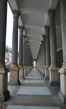 Colonnade in Karlovy Vary, clipart